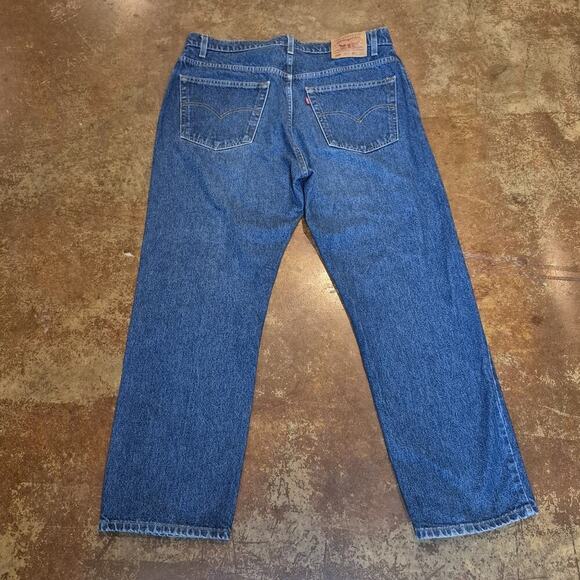 Vintage Levi’s 505 Jeans Mens 36 Regular Fit Straight Leg Red Tab Blue Denim - Picture 2 of 10